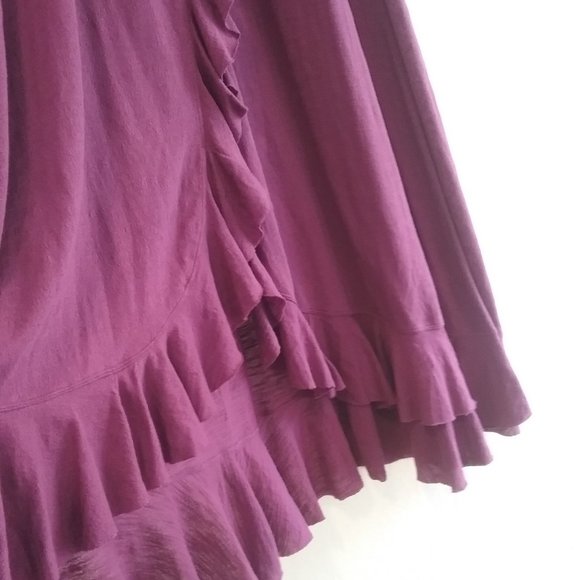 Free People Beach Faux Wrap Ruffle Flounce Maxi Skirt/Dress - Picture 6 of 16